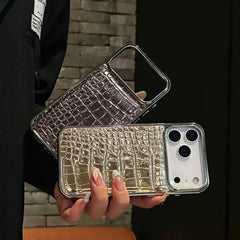 Luxury Crocodile Leather Plating Case