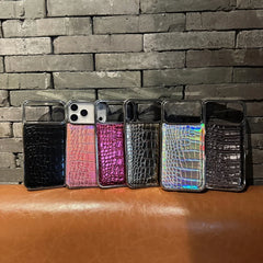 Luxury Crocodile Leather Plating Case
