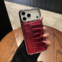 Luxury Crocodile Leather Plating Case