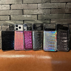 Luxury Crocodile Leather Plating Case