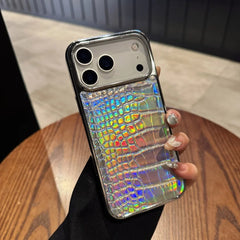 Luxury Crocodile Leather Plating Case