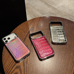 Luxury Crocodile Leather Plating Case