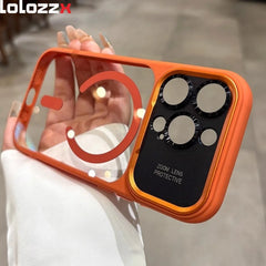 Armor Magnetic Clear PC Shockproof Cover For iPhone