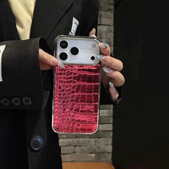 Luxury Crocodile Leather Plating Case