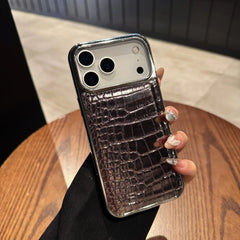 Luxury Crocodile Leather Plating Case