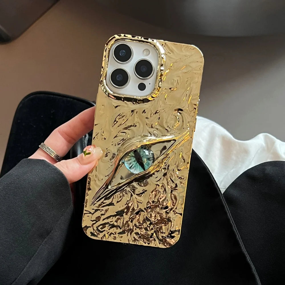 3D Eye Wrinkles Matte Case for iPhone 11–17 Pro Max & Air