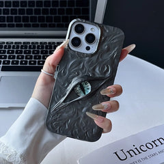 3D Eye Wrinkles Matte Case for iPhone 11–17 Pro Max & Air