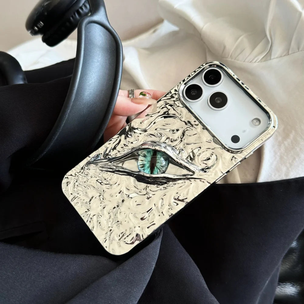 3D Eye Wrinkles Matte Case for iPhone 11–17 Pro Max & Air