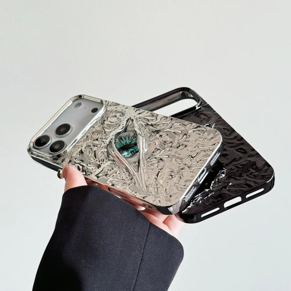 3D Eye Wrinkles Matte Case for iPhone 11–17 Pro Max & Air