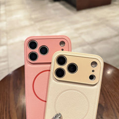 Magnetic Leather iPhone Case for 12–17 Pro Max Magsafe