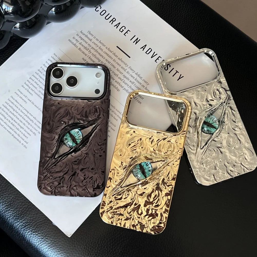 3D Eye Wrinkles Matte Case for iPhone 11–17 Pro Max & Air
