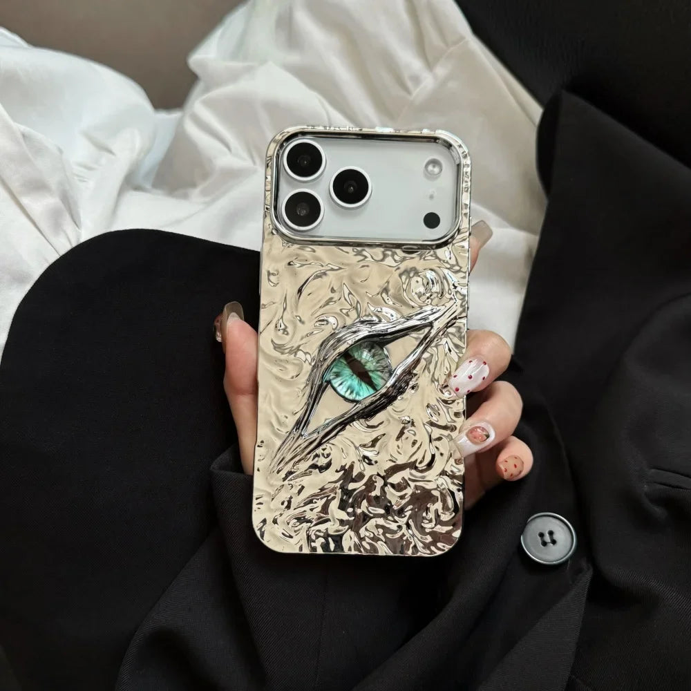 3D Eye Wrinkles Matte Case for iPhone 11–17 Pro Max & Air