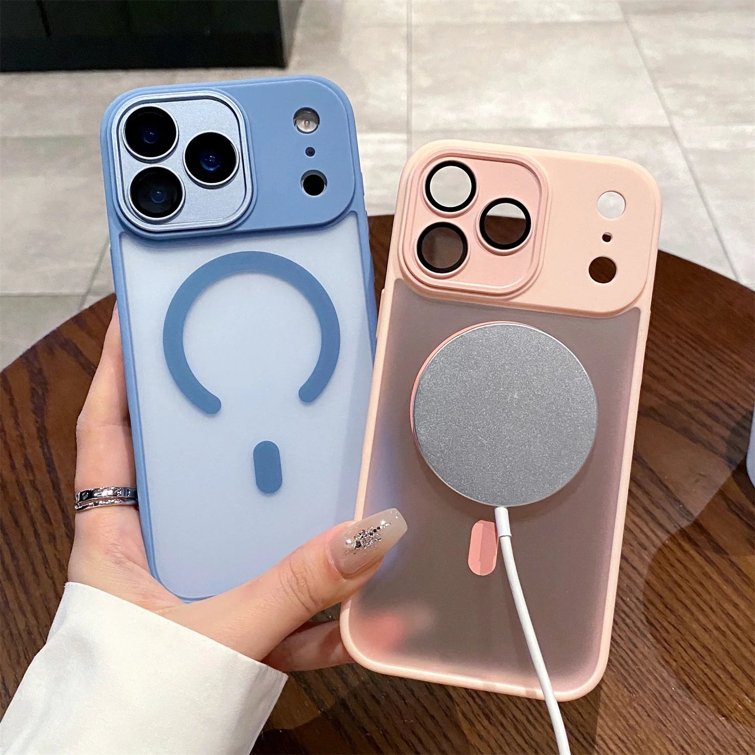 Luxury Matte Magsafe Magnetic With Lens film Phone Case