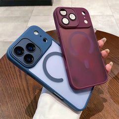 Luxury Matte Magsafe Magnetic With Lens film Phone Case