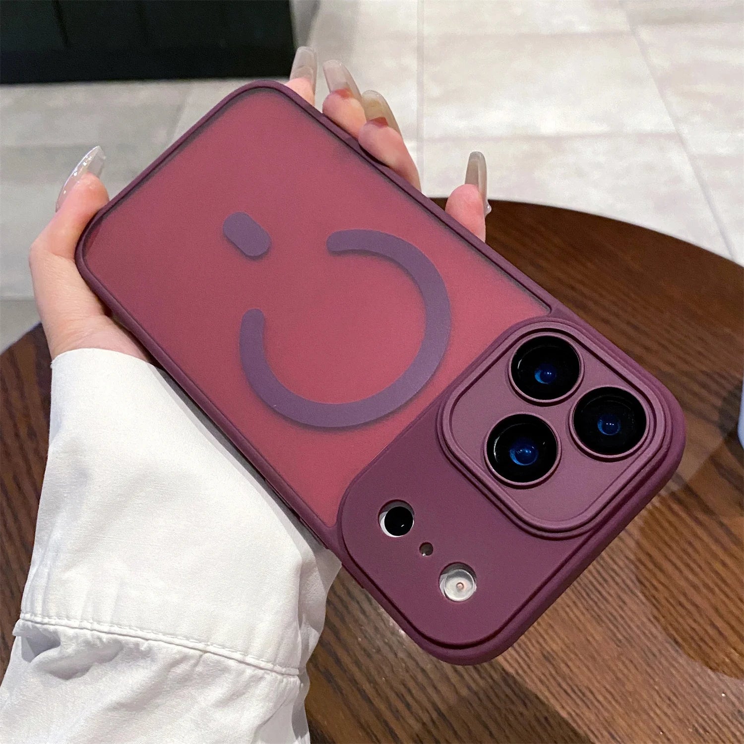 Luxury Matte Magsafe Magnetic With Lens film Phone Case