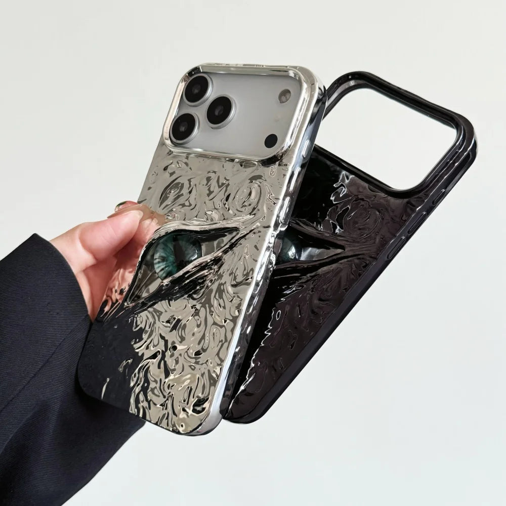 3D Eye Wrinkles Matte Case for iPhone 11–17 Pro Max & Air