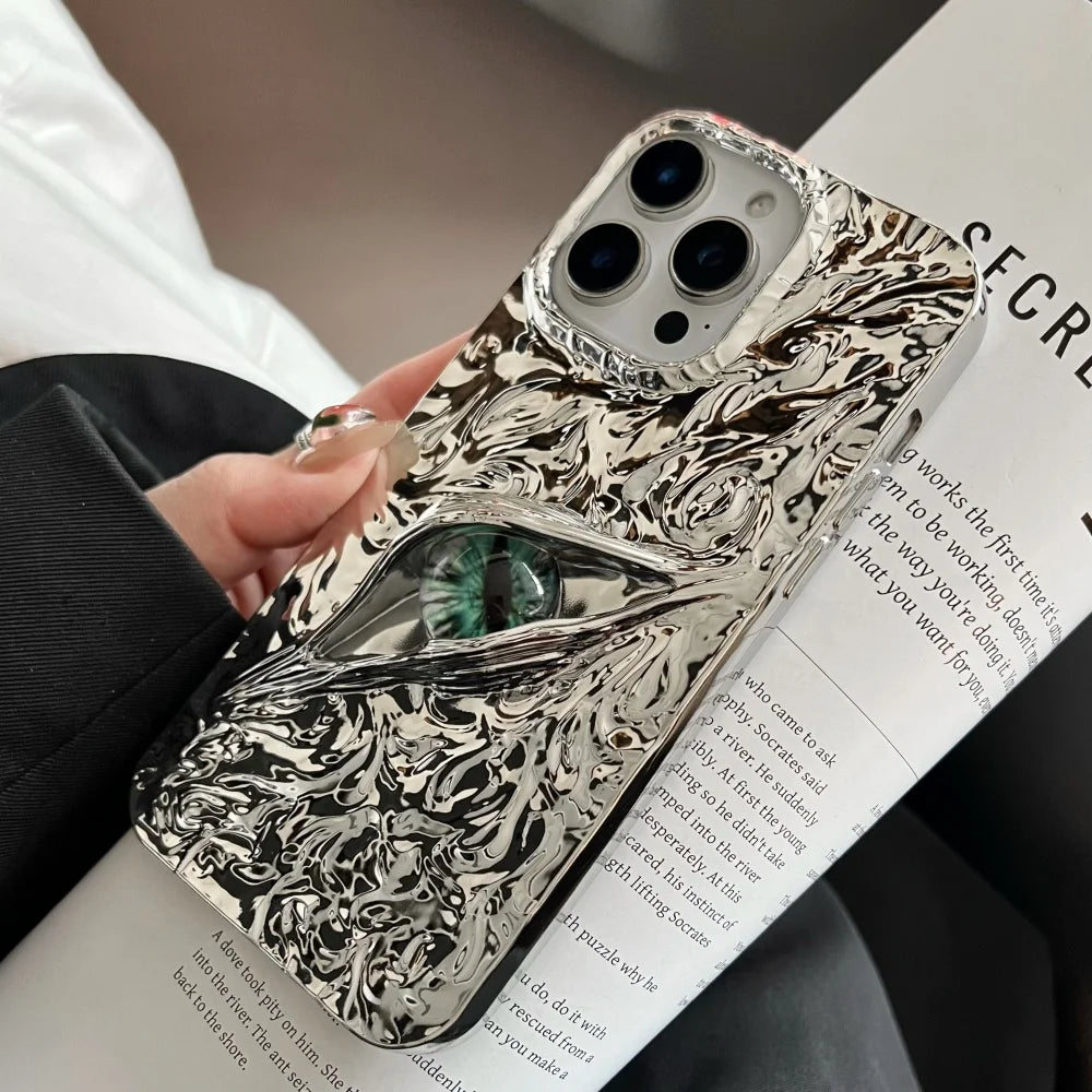 3D Eye Wrinkles Matte Case for iPhone 11–17 Pro Max & Air