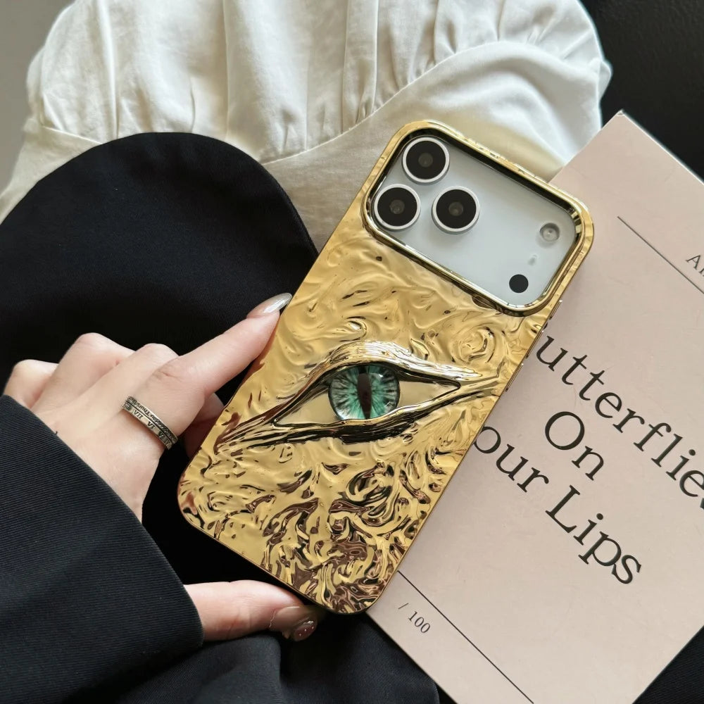 3D Eye Wrinkles Matte Case for iPhone 11–17 Pro Max & Air