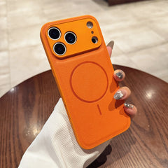 Magnetic Leather iPhone Case for 12–17 Pro Max Magsafe