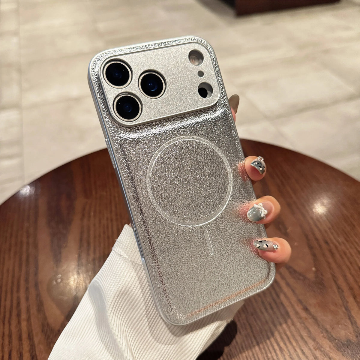 Magnetic Leather iPhone Case for 12–17 Pro Max Magsafe
